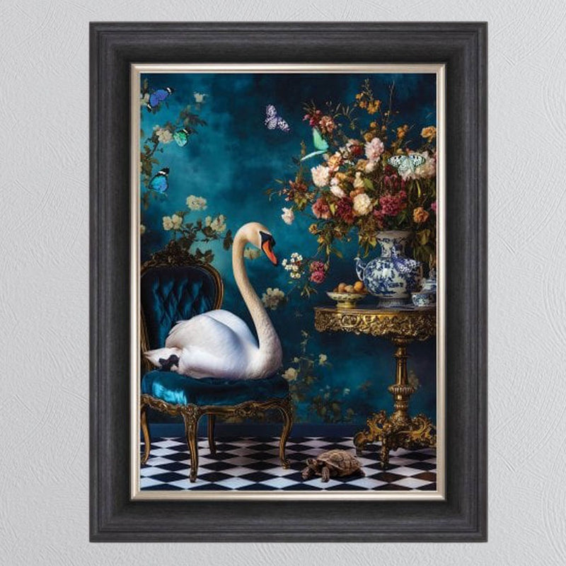 Curiosity Swan Framed Art - Last One Remaining