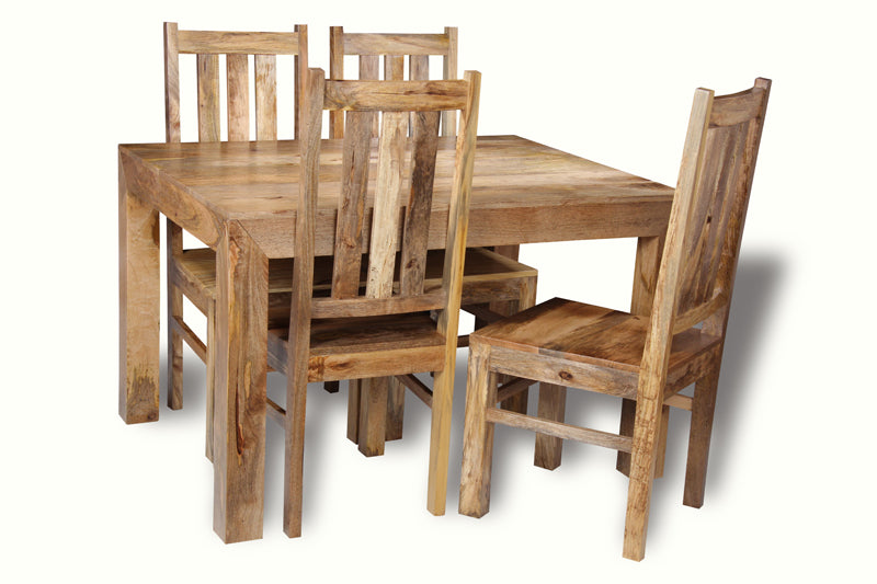 Light Dakota 120cm Dining Table & 4 Dakota Chairs - In Stock