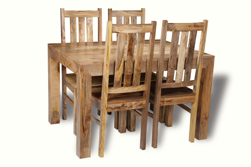 Light Dakota 120cm Dining Table & 4 Dakota Chairs