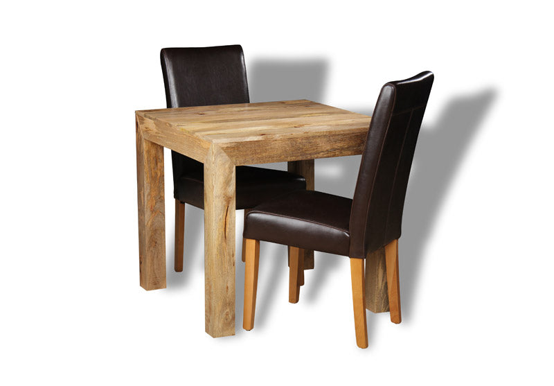 Light Dakota 80cm Dining Table & 2 Barcelona Chairs