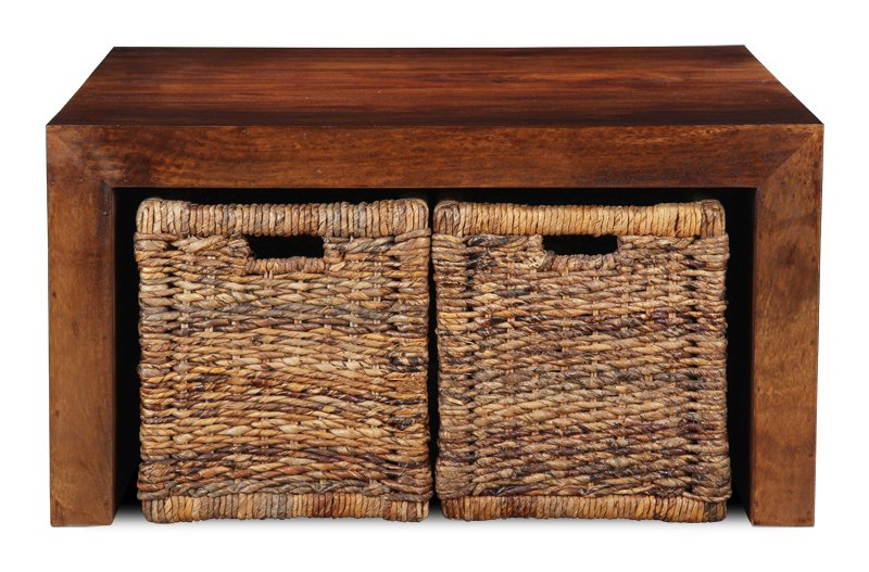 Dakota Coffee Table with Baskets