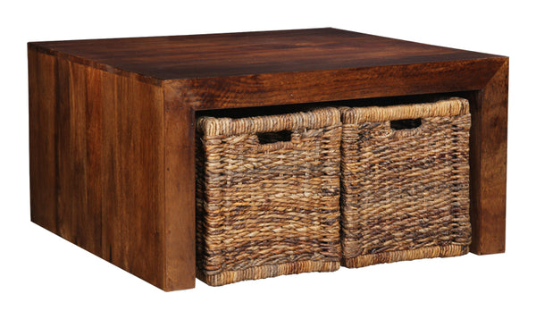 Dakota Coffee Table with Baskets