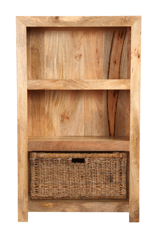 Light Medium Dakota Bookcase with Basket