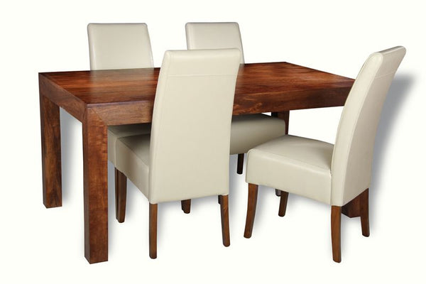 Dakota 160cm Dining Table & 4 Madrid Chairs (3 Colours) - In Stock
