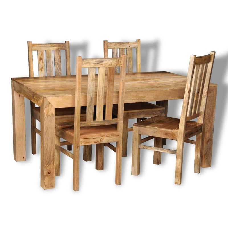 Dakota Light 160cm Dining Table & 4 Dakota Chairs - In Stock