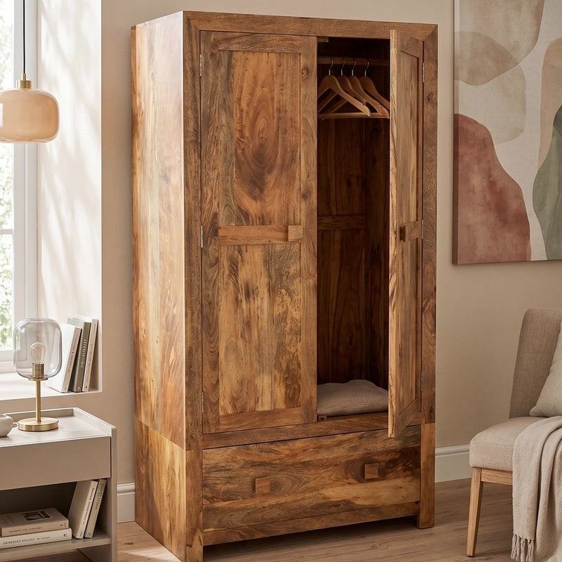Light Dakota Double Wardrobe
