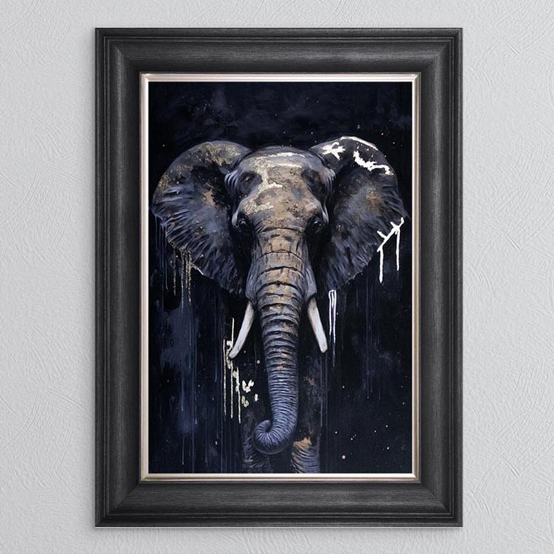 Golden Elephant Framed Art - last one remaining