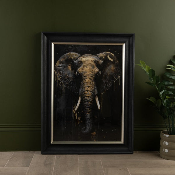 Golden Elephant Framed Art