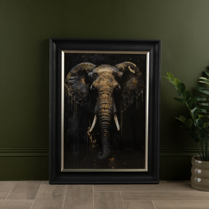 Golden Elephant Framed Art