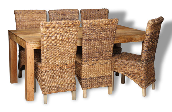 Mango Light 180cm Dining Table & 6 Havana Chairs