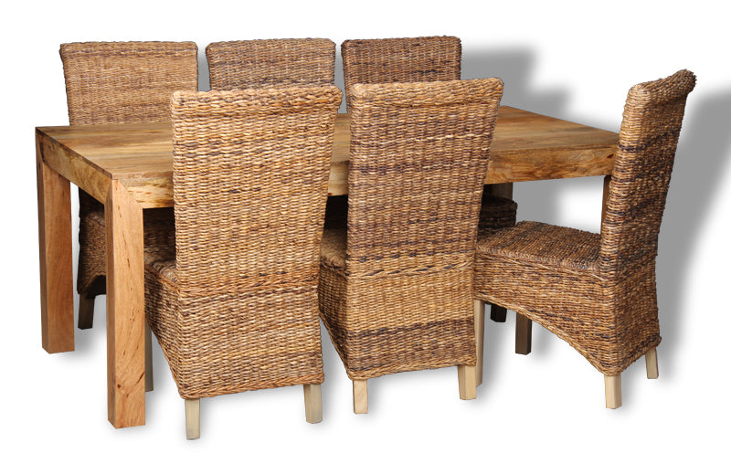 Mango Light 180cm Dining Table & 6 Havana Chairs