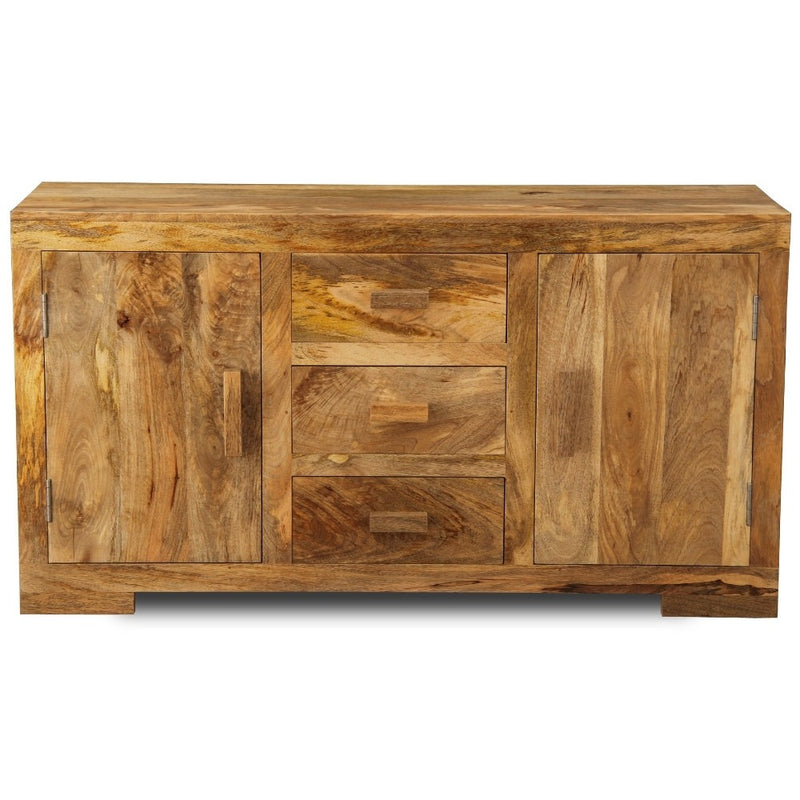 H24L - Light Mango Wood Wide Sideboard