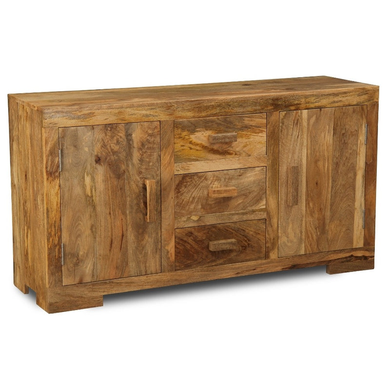 H24L - Light Mango Wood Wide Sideboard