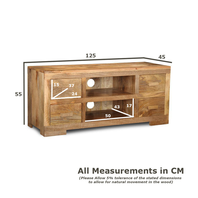 Mango Wood Media Unit