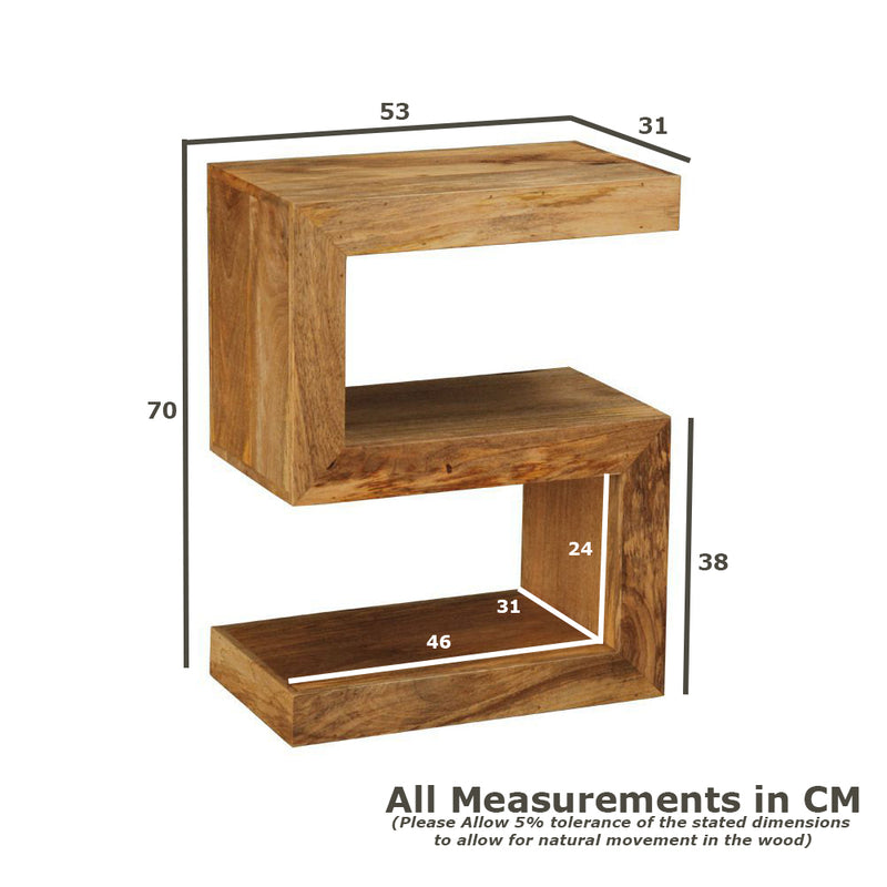 Light Mango Wood Side Table (S)