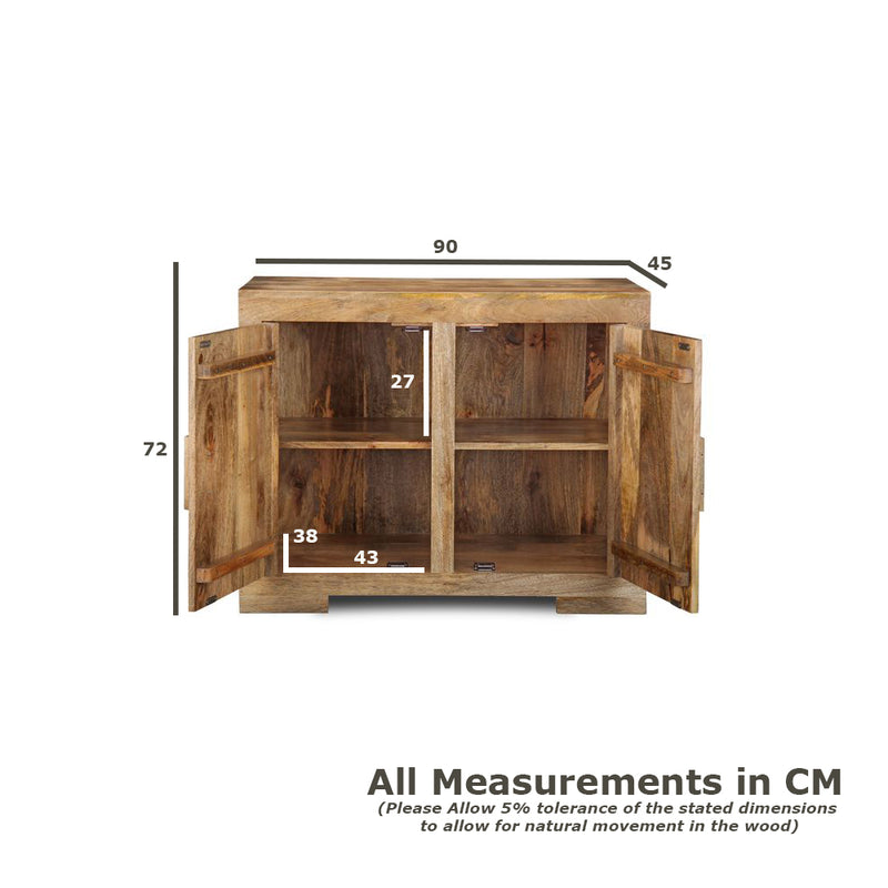Light Mango Wood Small Sideboard
