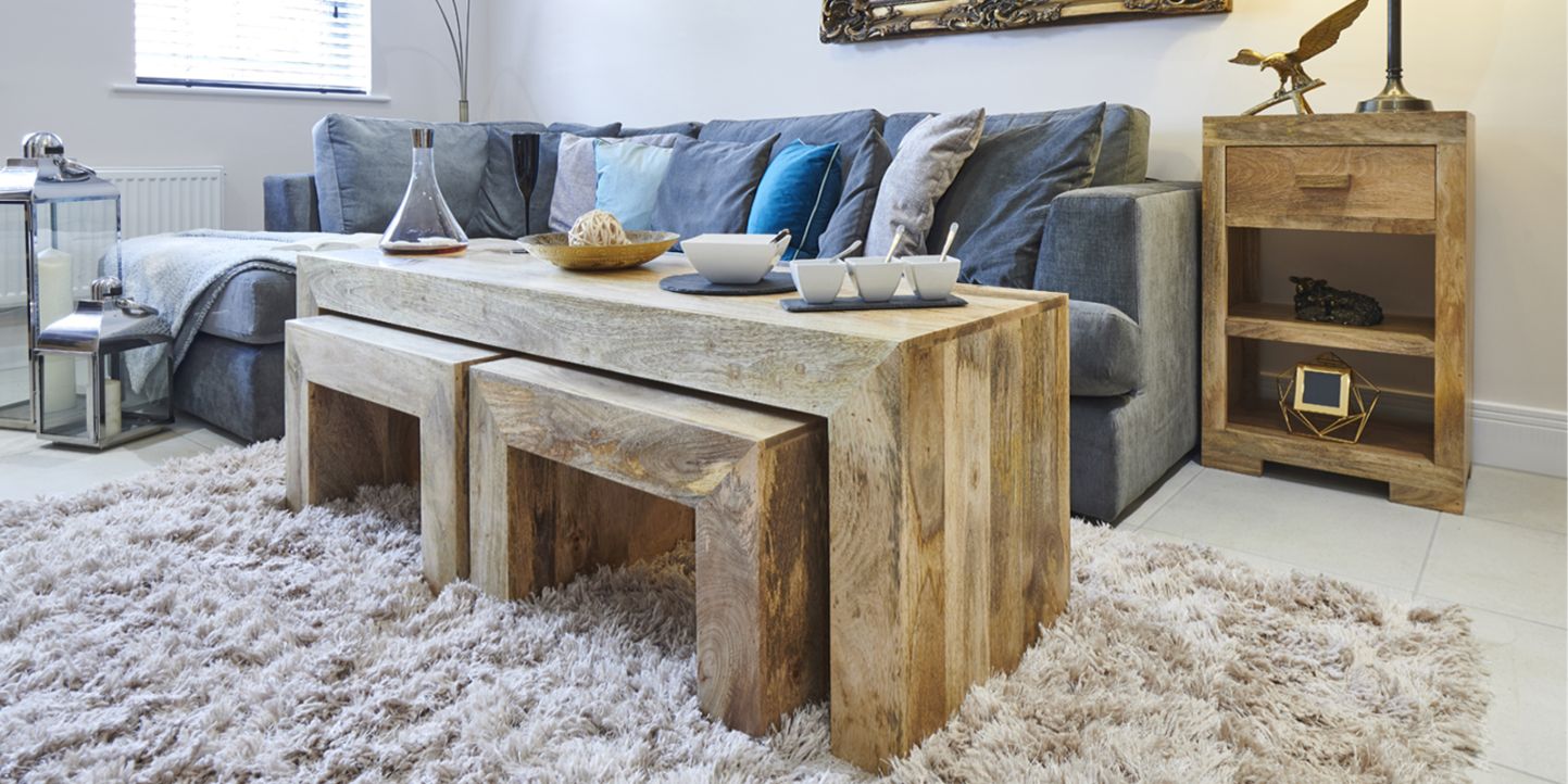 Light Mango Wood Side Table