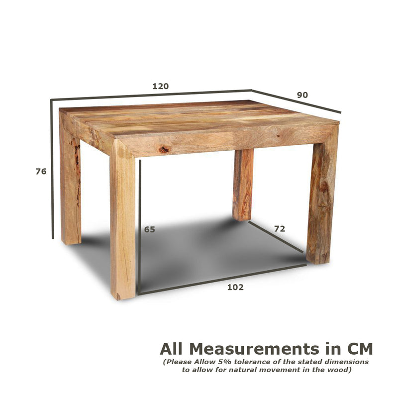 Light Mango 120cm Dining Table