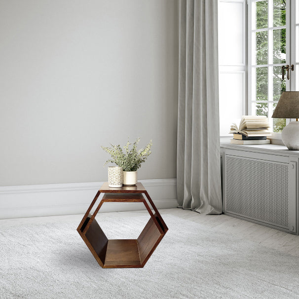 Geo Mango Hexagon Nest of Tables -  In Stock