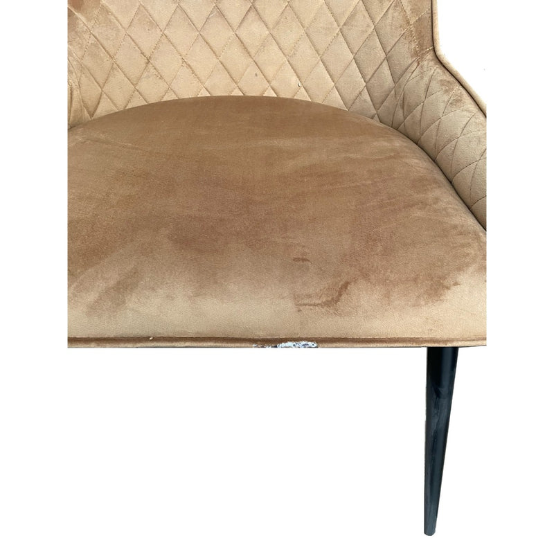 Set of 6 Ochre Henley Velvet Chairs