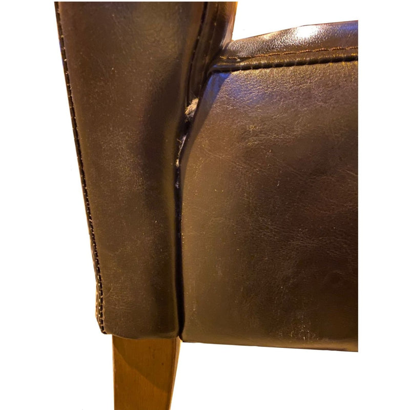 Brown Madrid Leather Dining Chair