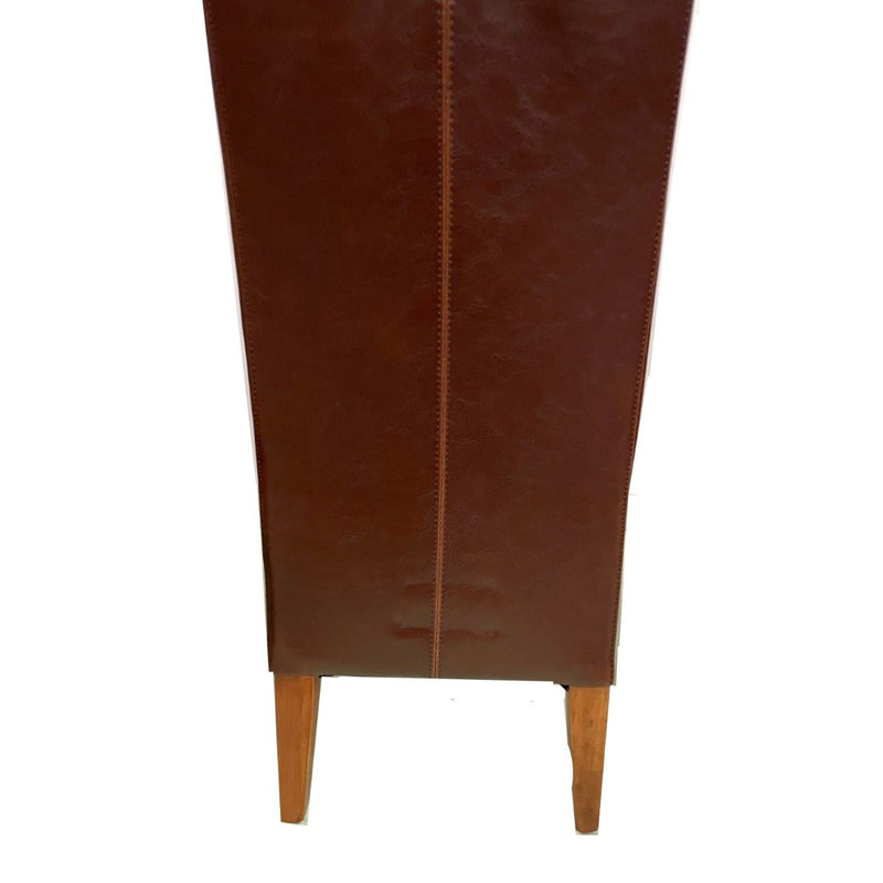 Set of 4 Antique Brown Rollback Chairs (T72)
