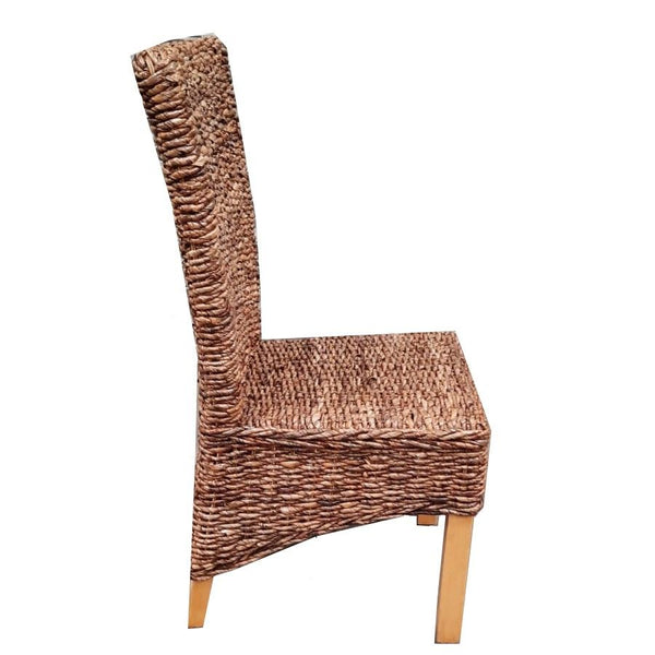 Light Rattan Rollback Dining Chair