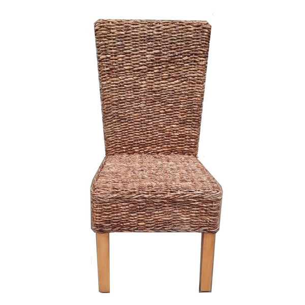 Light Rattan Rollback Dining Chair