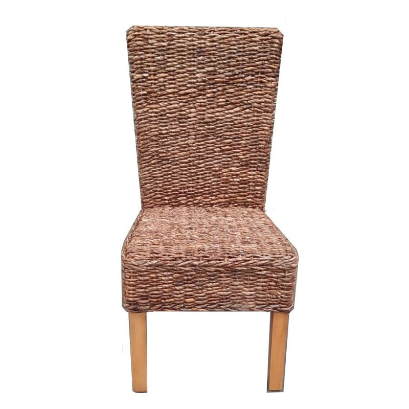 Light Rattan Rollback Dining Chair