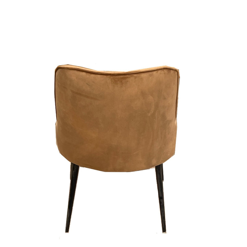 Set of 6 Ochre Henley Velvet Chairs