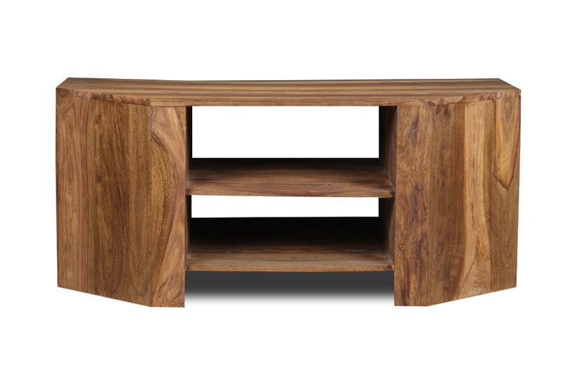 Cube Natural Corner TV Unit