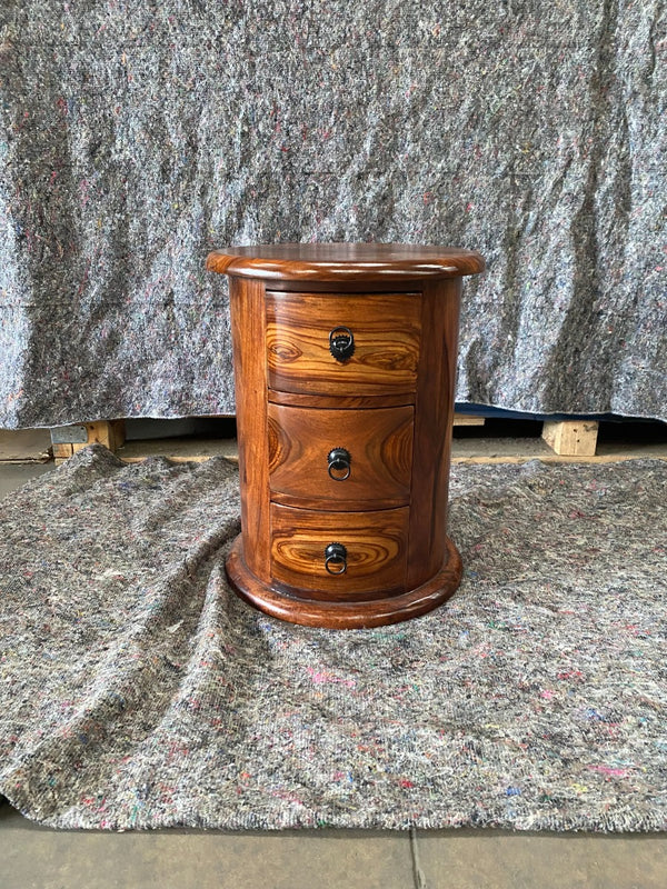 Jali Sheesham 42cm 3 Drawer Drum
