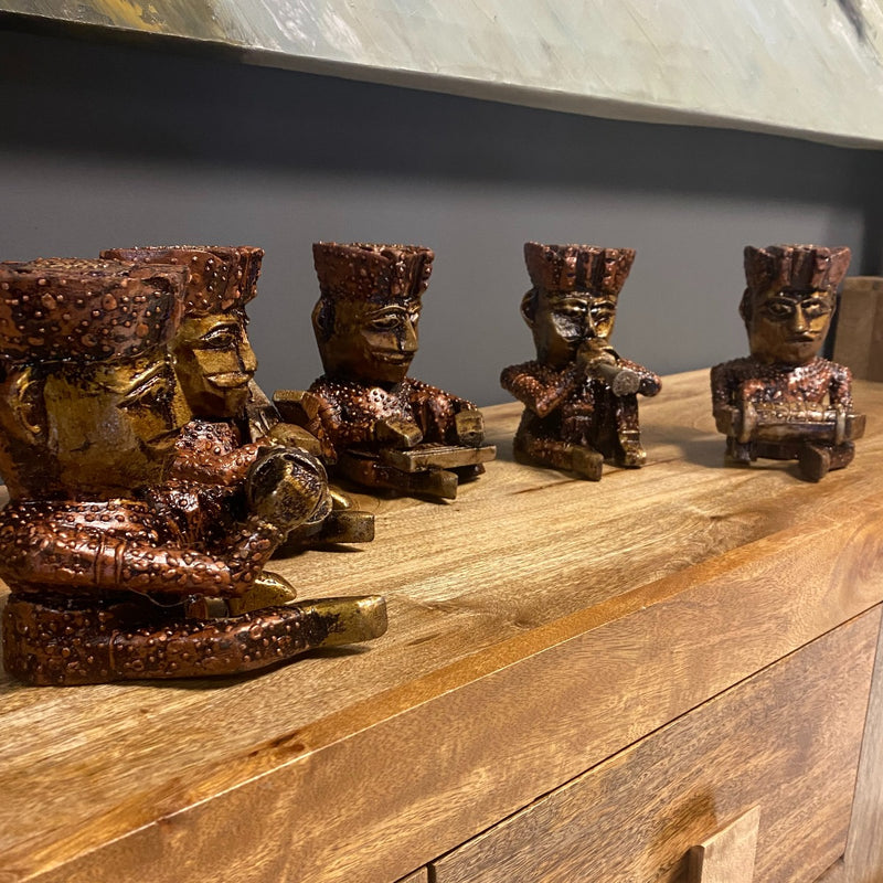 Set of 5 Indian Musical Sculptures