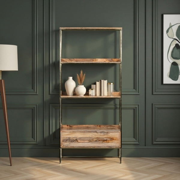 Industrial Gold bookcase