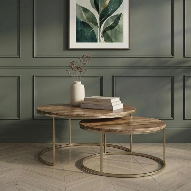 Industrial Gold nest of tables