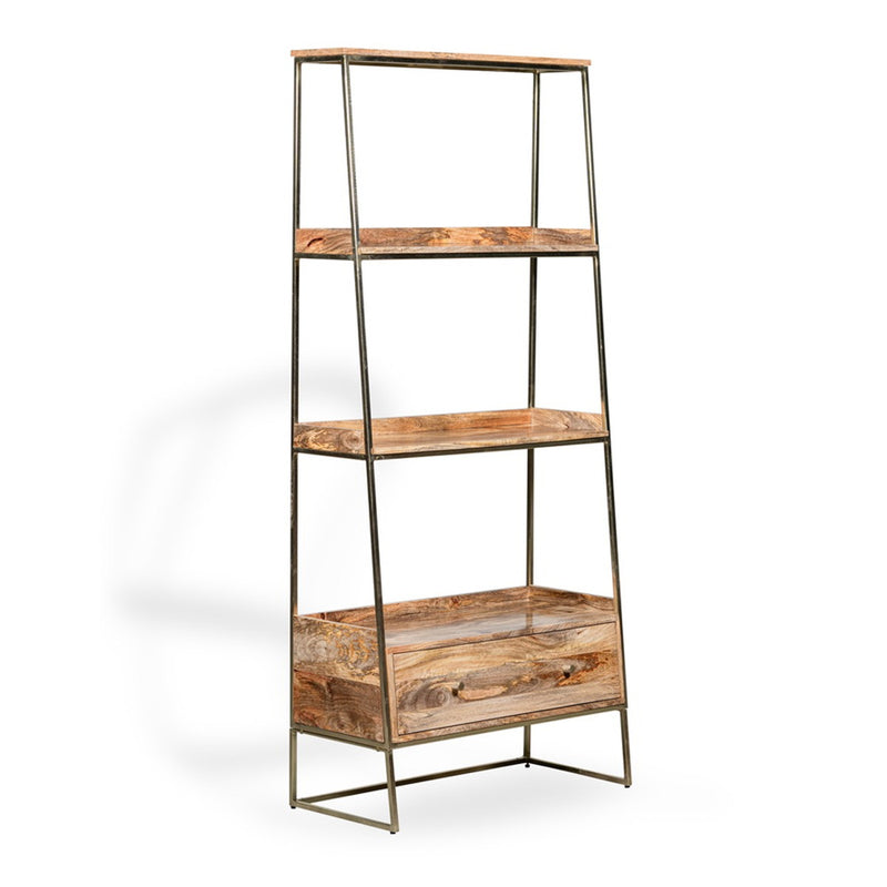 Industrial Gold Ladder 85CM Shelves