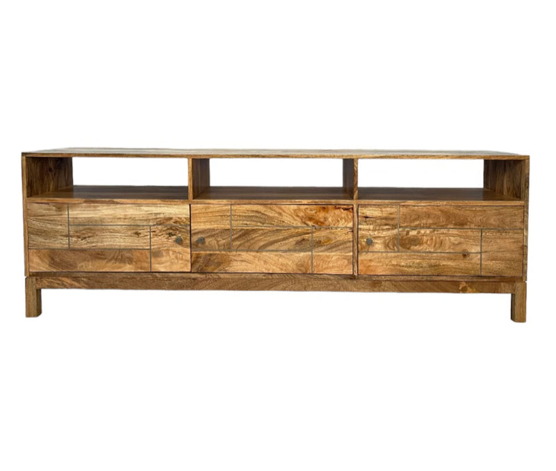 Inset Light Mango 180cm Media Unit 