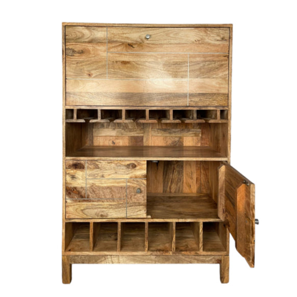 Inset Light Mango Drinks Cabinet 