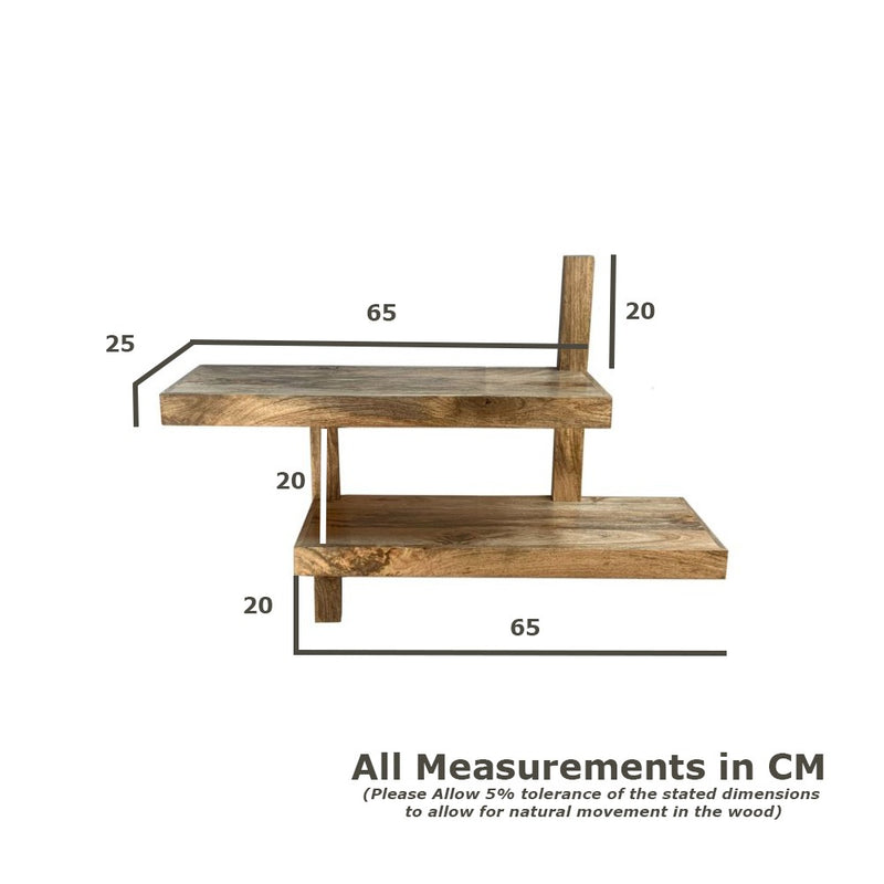 Inset Light Mango 90cm Shelves - In Stock