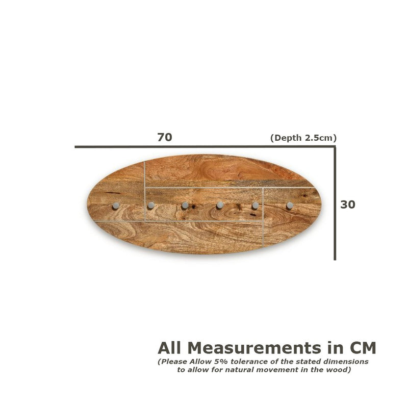 Inset Light Mango 70cm Coat Hooks - In Stock