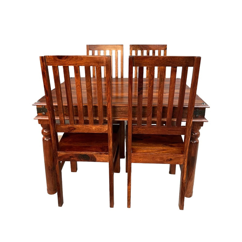 Jali Dining Table & 4 Jali Dining Chairs