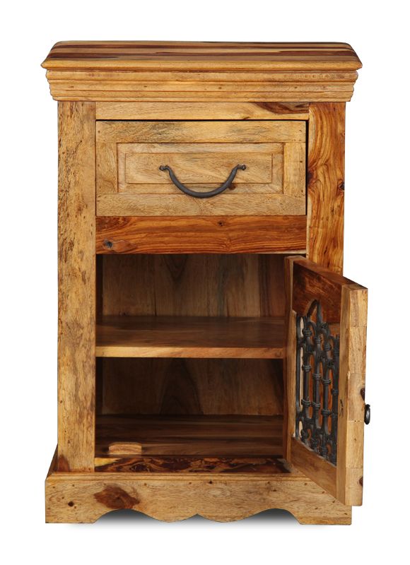 Jali Light Cabinet with Drawer - In Stock
