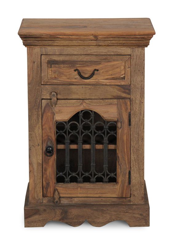 Jali Natural Cabinet With Drawer - Last 1 Remaining