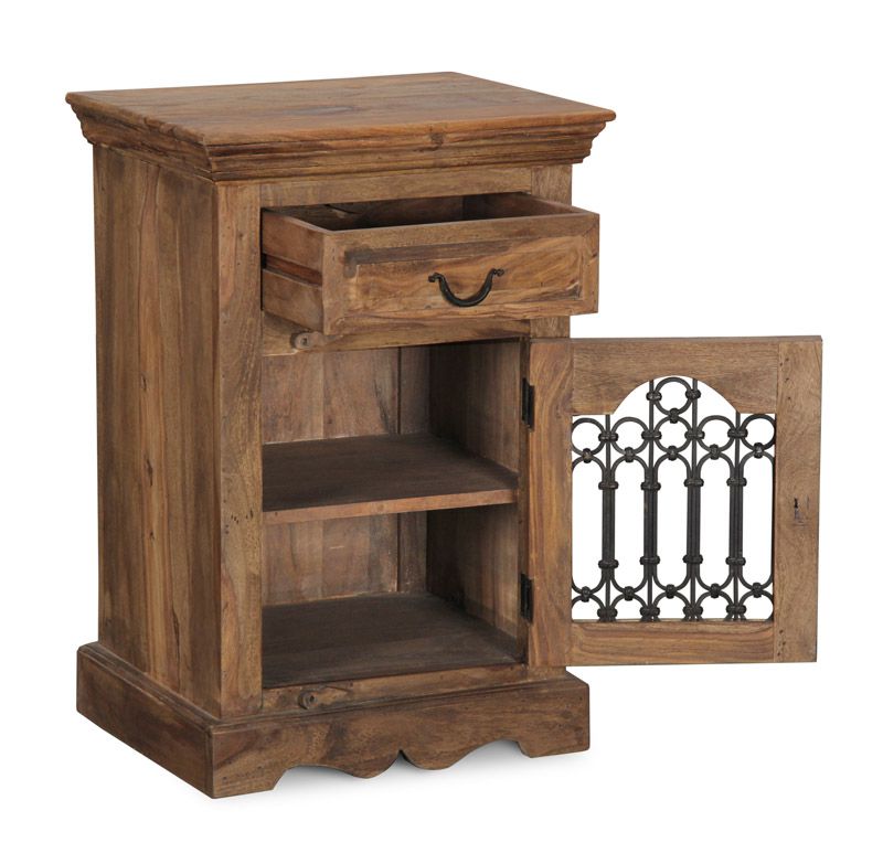 Jali Natural Cabinet With Drawer - Last 1 Remaining