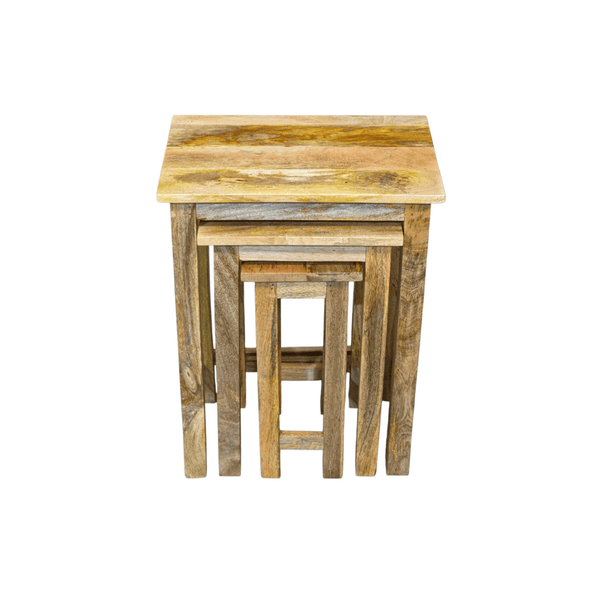 Jali Mango - Light - Tall Nest of Tables