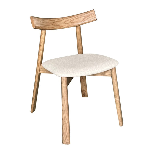 Japandi Cream Boucle Dining Chair