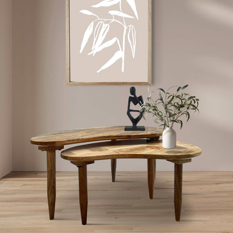 Scandi Mango Kidney Bean Coffee Table - In Stock