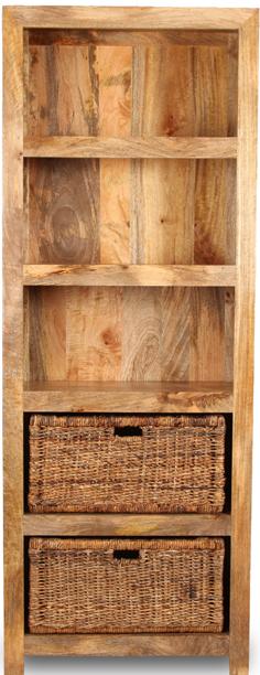 Light Dakota Tall Shelves with Baskets