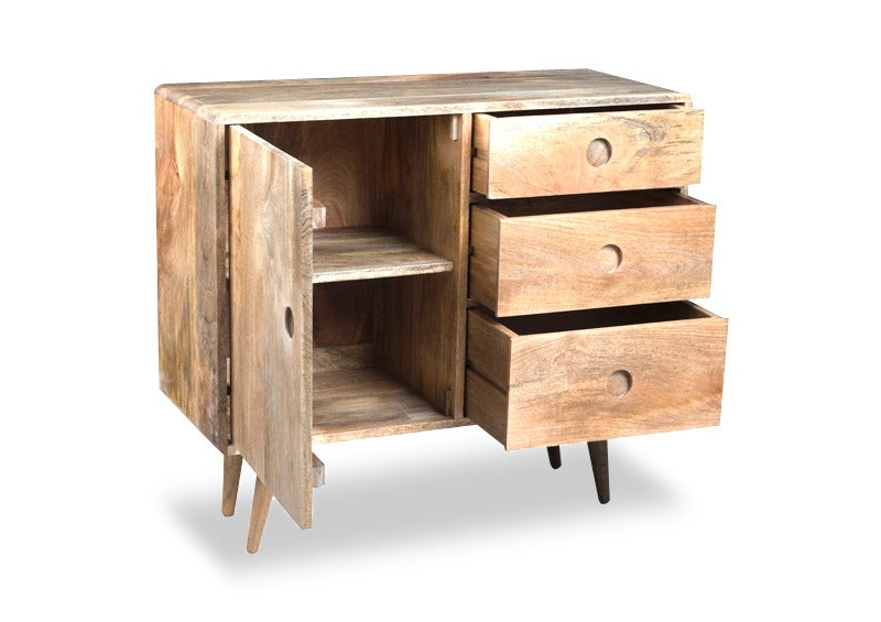 Light Vintage Mango 85cm Sideboard - In Stock