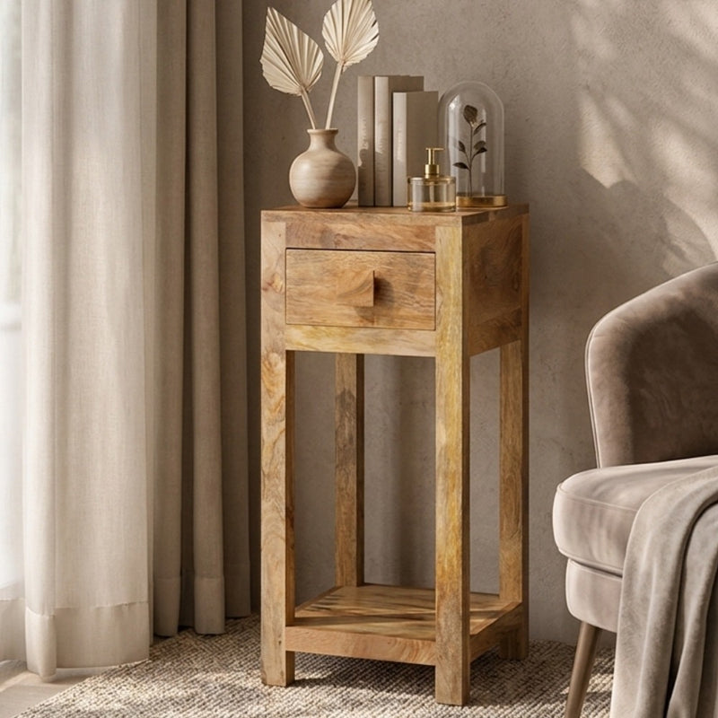 Light Dakota Mango Wood Lamp Table